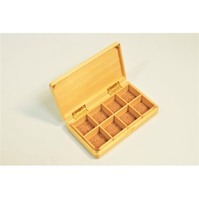 Photo2: Kura-san's Wooden Kebari Case (8 Compartments) Magnet type