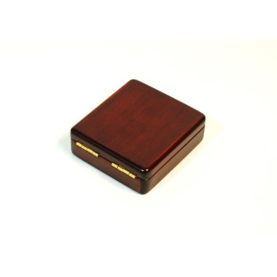 Photo2: Kura-san's Wooden Kebari Case Dark Brown(4 Compartments) Magnet type