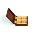 Photo5: Kura-san's Wooden Kebari Case Dark Brown(4 Compartments) Magnet type