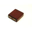 Photo2: Kura-san's Wooden Kebari Case Dark Brown(4 Compartments) Magnet type (2)