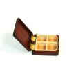 Photo5: Kura-san's Wooden Kebari Case Dark Brown(4 Compartments) Magnet type (5)